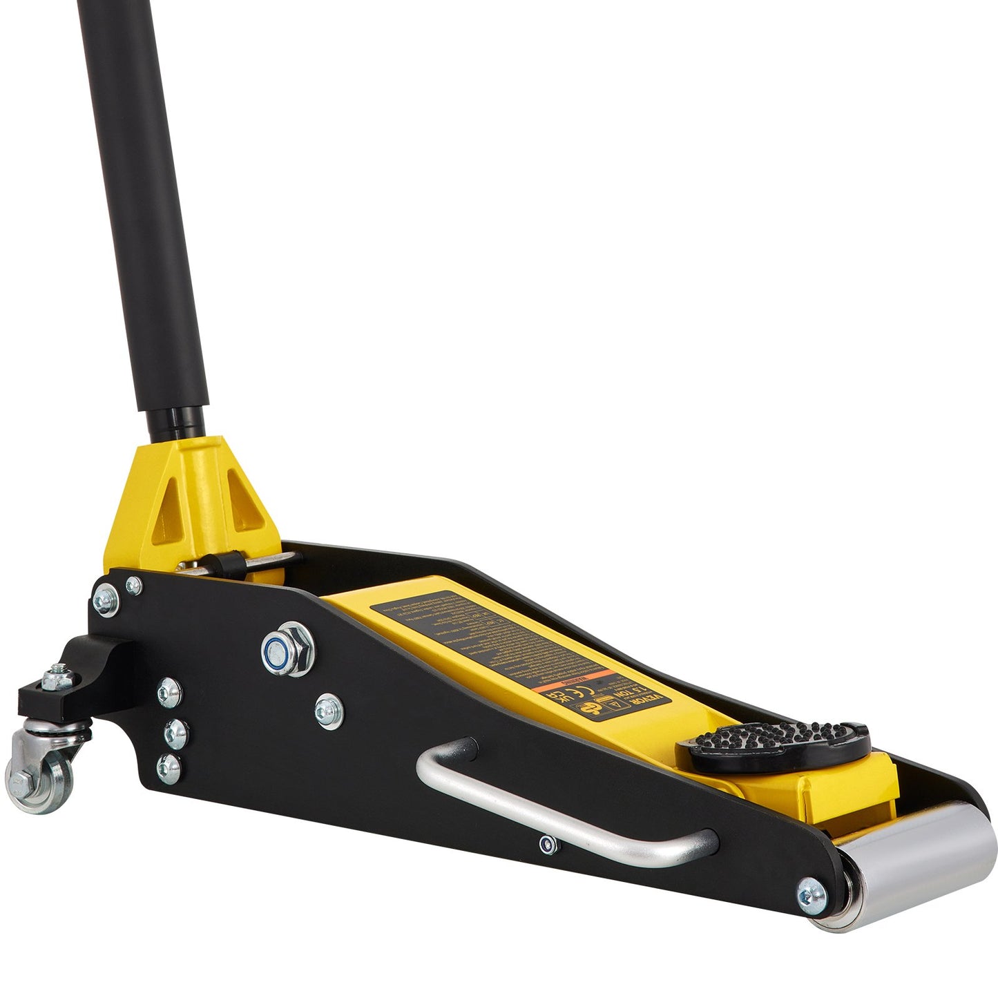 Golvjack, 1,5 ton lågprofil golv domkraft, aluminium och stål Racing golv domkraft med dubbla kolvar snabblyft pump, golv domkraft lyftområde 80 mm-365 mm