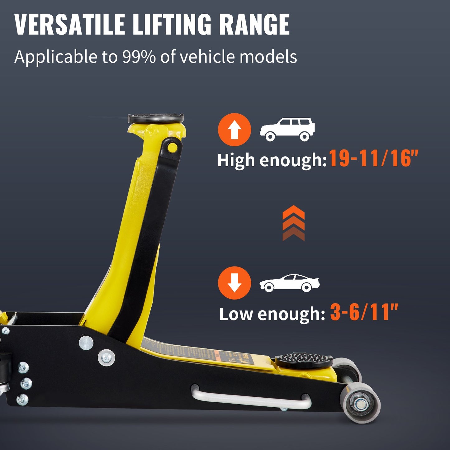 3 Ton Low Profile Aluminum Steel Racing Floor Jack Dual Pump Lift Car Auto