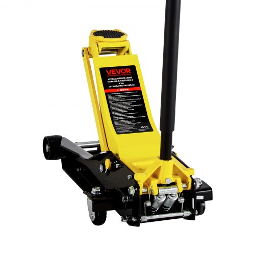 Low Profile Floor Jack, 4 Ton (8818 lbs) Capacity, Steel Racing Floor Jack with Dual Pistons Quick Lift Pump, Hydraulic Trolley Car Lift for Sport Utility Vehicle, Lifting Range 3.9-21.5 Inches