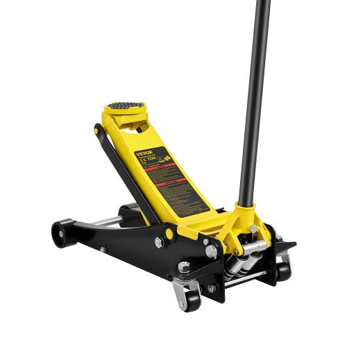 Floor Jack, 2.5 Ton Low Profile Floor Jack, Heavy-duty Steel Racing Floor Jack with Dual Pistons Quick Lift Pump, Floor Jack Lifting Range 3.64"-19.49"