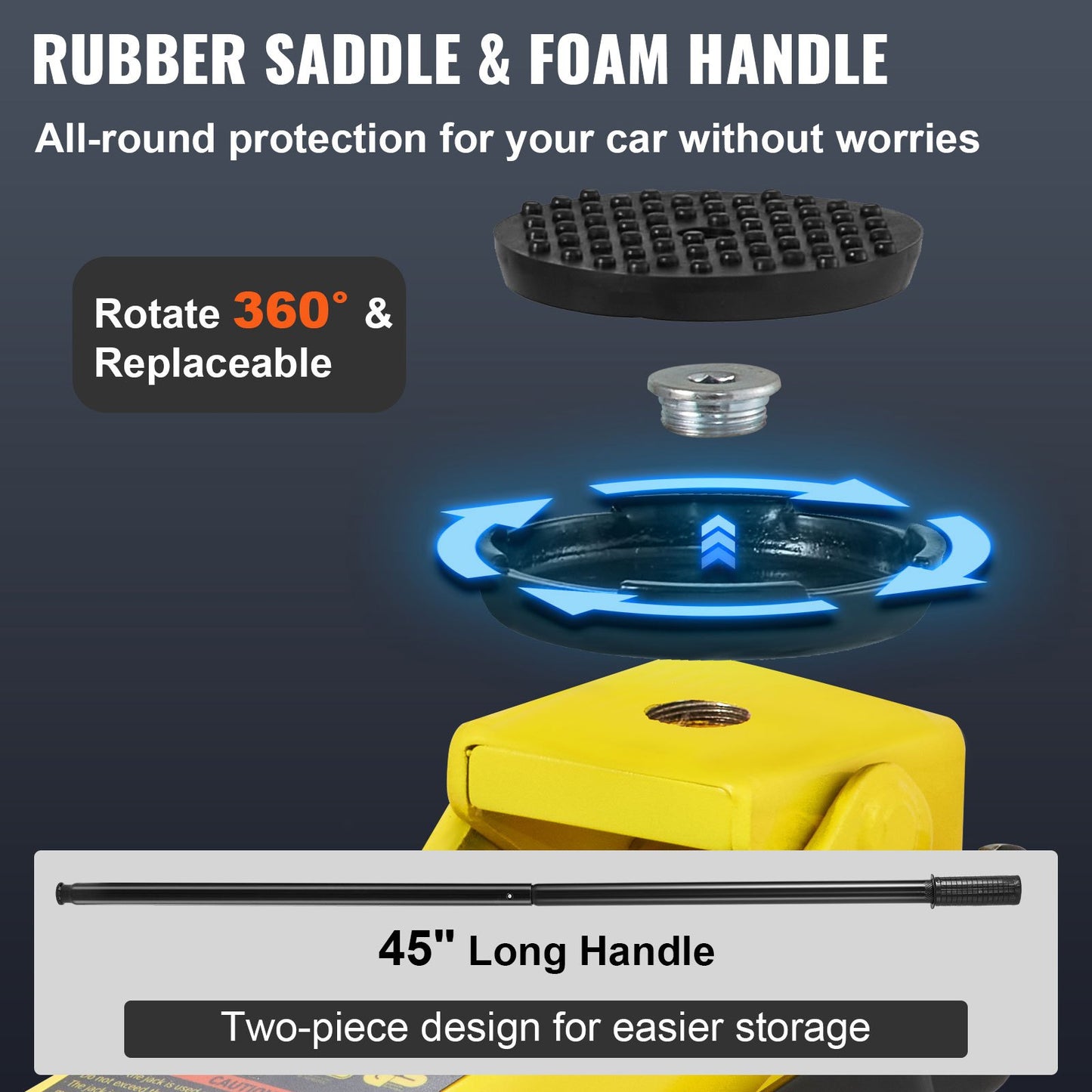 Niedriger Wagenheber, 2,5 Tonnen, Hochleistungs-Stahl-Doppelkolben-Schnellpumpe