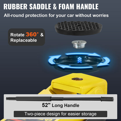 Niedriger Wagenheber, 4 Tonnen, Hochleistungsstahl, Doppelkolben, Schnellpumpe