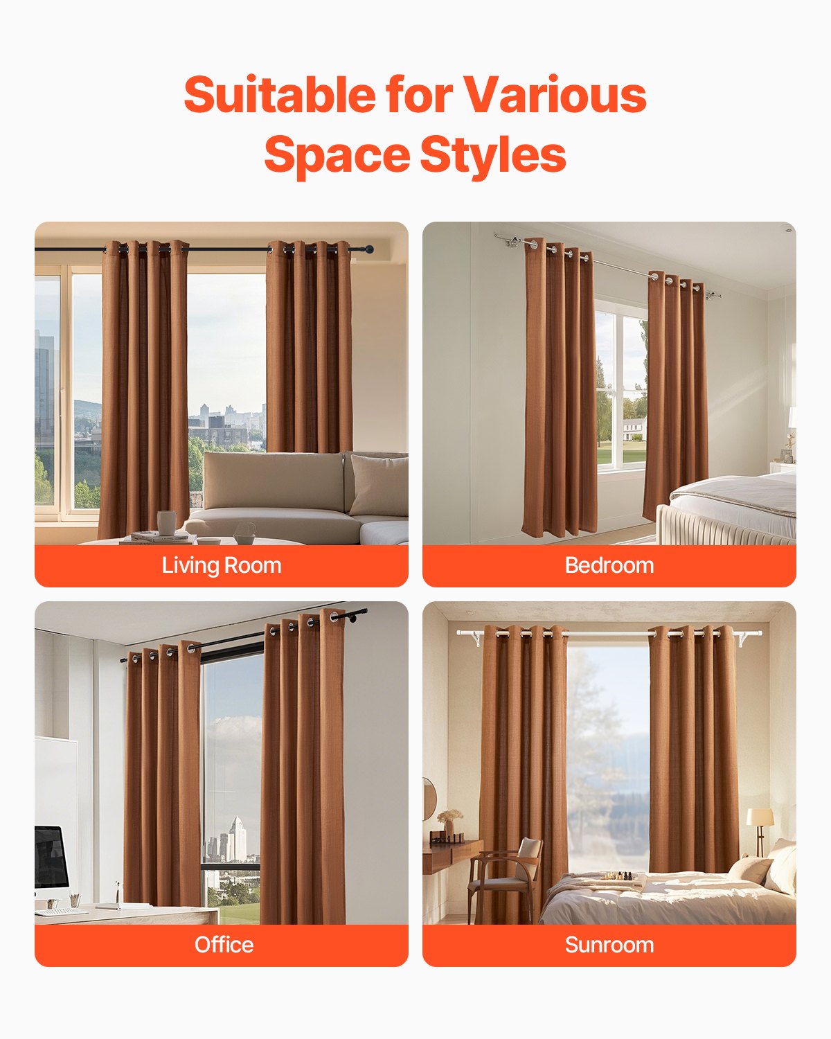 Natural Linen Curtains, 52 x 84 inch 2 Panels Set, Grommet Light Filtering Thick Flax Textured Linen Drapes, Privacy Burlap for Living Room, Bedroom, Farmhouse, Sunroom, Office Window Curtain