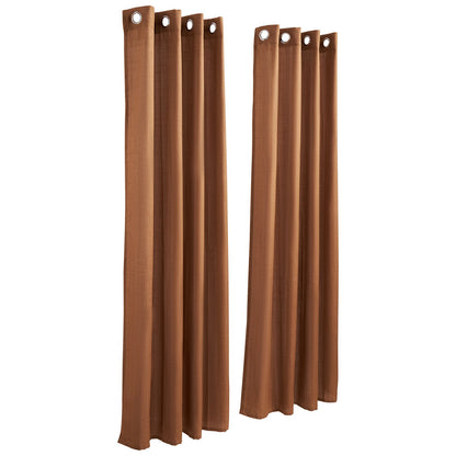 Natural Linen Curtains, 52 x 84 inch 2 Panels Set, Grommet Light Filtering Thick Flax Textured Linen Drapes, Privacy Burlap for Living Room, Bedroom, Farmhouse, Sunroom, Office Window Curtain