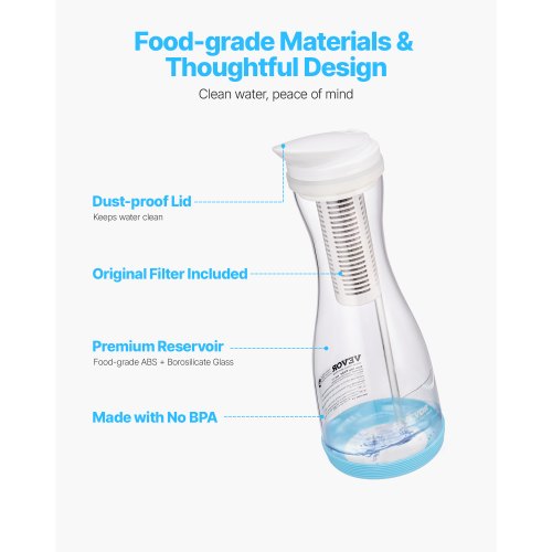 vattenfilterkanna 6 koppar glasvattenfilterkanna 211 gallon