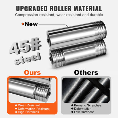 Valsverk, 1,77"/45 mm smyckesvalsmaskin, 1: 2,4 utväxlingsförhållande, 3-i-1 multifunktionsvalsverk, 0-6 mm presstjocklek för tillverkning av metallsmycken Plåt fyrkantig tråd halvcirkel