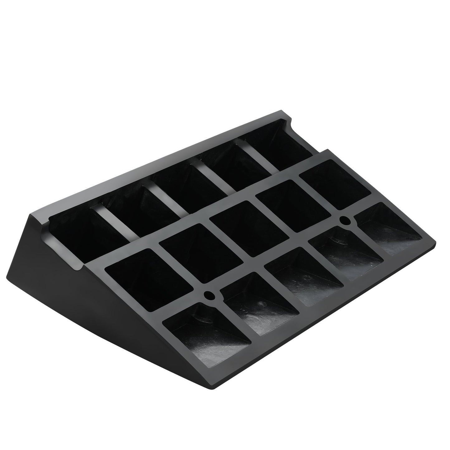 Bordsteinrampe aus Gummi, 10,8 cm hohe Bordsteinrampe, 30 cm Breite, 50 cm Länge, Auffahrtsrampe für Bordsteine, 15 t schwere Gummirampe für Gabelstapler, LKWs, Busse, Autos, Rollstühle, Fahrräder