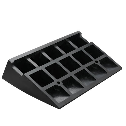 Bordsteinrampe aus Gummi, 10,8 cm hohe Bordsteinrampe, 30 cm Breite, 50 cm Länge, Auffahrtsrampe für Bordsteine, 15 t schwere Gummirampe für Gabelstapler, LKWs, Busse, Autos, Rollstühle, Fahrräder