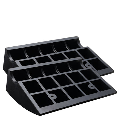 Rubber Edge Ramp 2-Pack, 6" Rise Height Heavy-Duty 33069 lbs/15 T Capacity Threshold Ramps, Driveway Ramps with Stable Grid Structure for Cars, Wheelchairs, Bicycles, Motorcycles