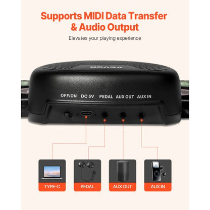 Electric Drum Set 7-Pads Children's Drum Set with Headphone Jack Pedals Speakers