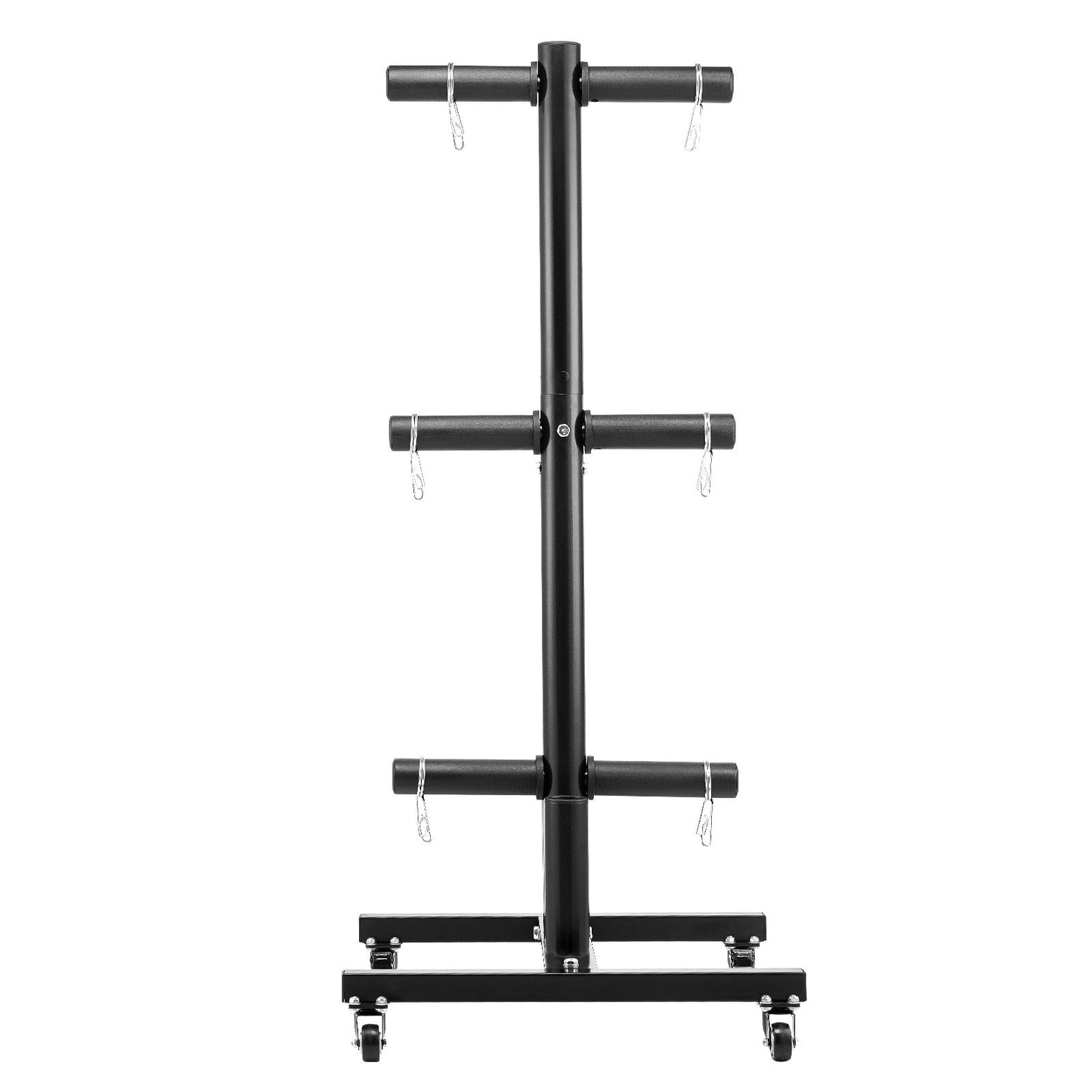 Vertical Weight Plate Rack Home Gym Barbell Storage with Wheels 1000 lbs