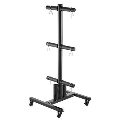 Vertical Weight Plate Rack Home Gym Barbell Storage with Wheels 1000 lbs