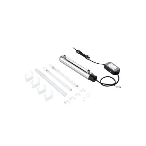 UV Water Purifier, 12W 1GPM, 110V Versatile Ultraviolet Water Purifier Filter with Stainless Steel Housing, Whole House UV Water Filter with Quartz Sleeve Fit for Shower/Drinking/Cleaning