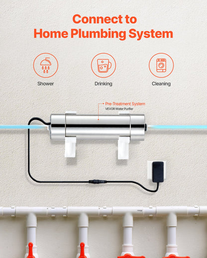 220V 8W UV Water Purifier 1GPM Ultraviolet Water Purifier Filter