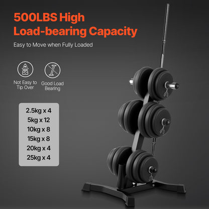Weight Plate Rack Home Gym Barbell Storage Rack 2 Inch 1000 lbs Capacity
