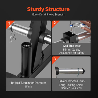 Weight Plate Rack Home Gym Barbell Storage Rack 2 Inch 1000 lbs Capacity