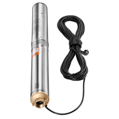 750W Stainless Steel Deep Well Submersible Pump Water Pump 246ft 100L/min