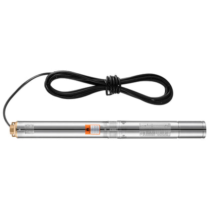 750W Stainless Steel Deep Well Submersible Pump Water Pump 246ft 100L/min