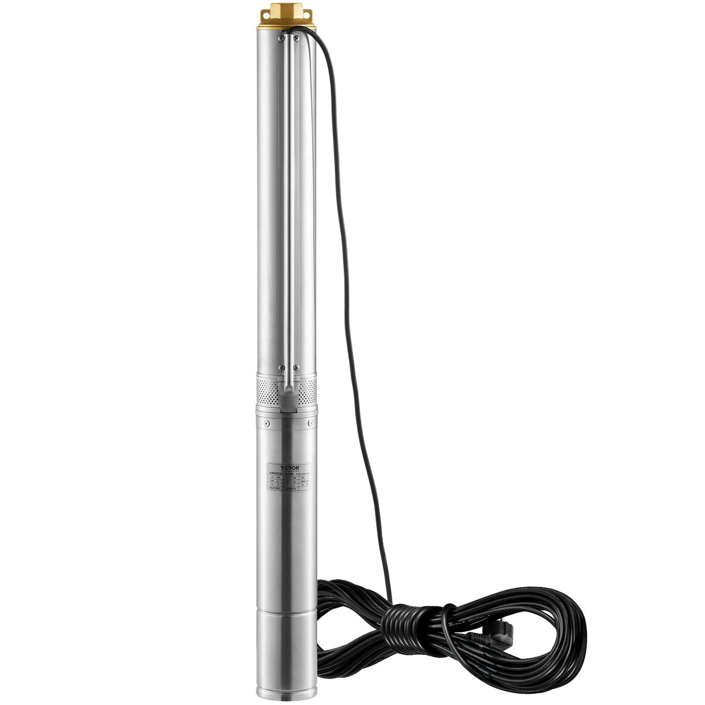 Tauchpumpe mit Tiefbrunnen aus Edelstahl Wasserpumpe 1500W 9,8 m³/h 108 m