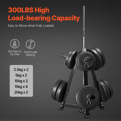 Hantelscheibenständer, Hantelscheibenbaum, Home Gym Langhantel-Lagerregal, 5,1 cm