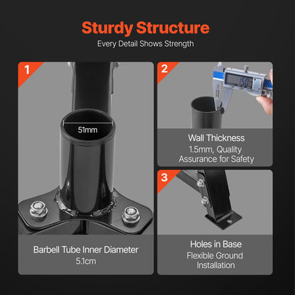Hantelscheibenständer, Hantelscheibenbaum, Home Gym Langhantel-Lagerregal, 5,1 cm