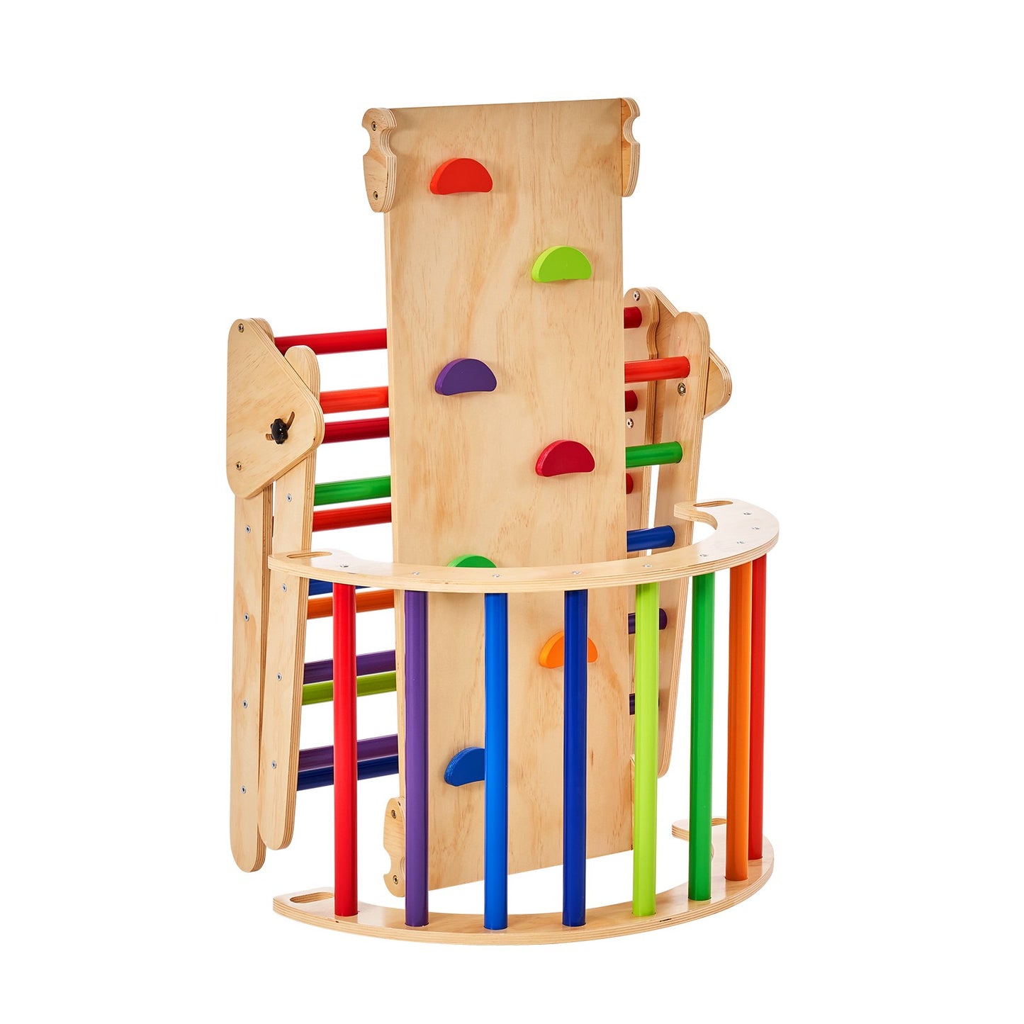 Pikler Dreieck Set 5-in-1 Montessori Kletterspielzeug Kleinkinder Groß Bunt