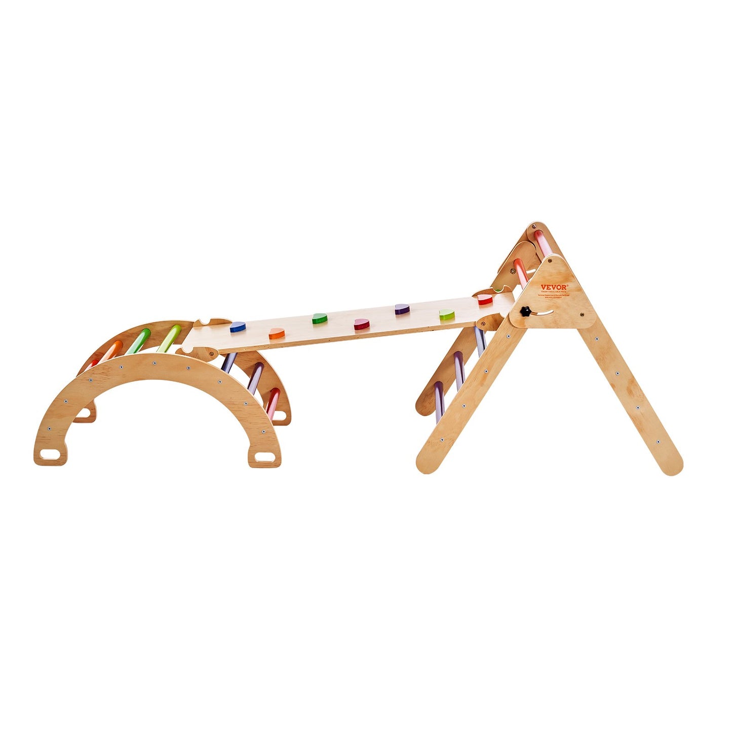 Pikler Dreieck Set 5-in-1 Montessori Kletterspielzeug Kleinkinder Groß Bunt