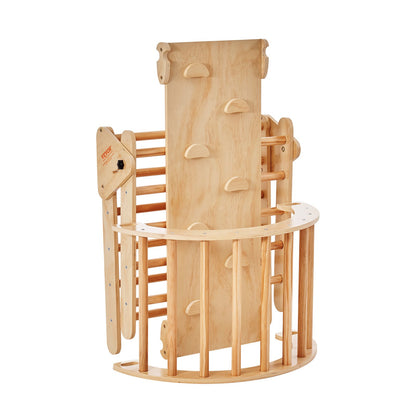 Pikler Triangel Set 5-i-1 Montessori-klätterleksaker för småbarn Stort trä