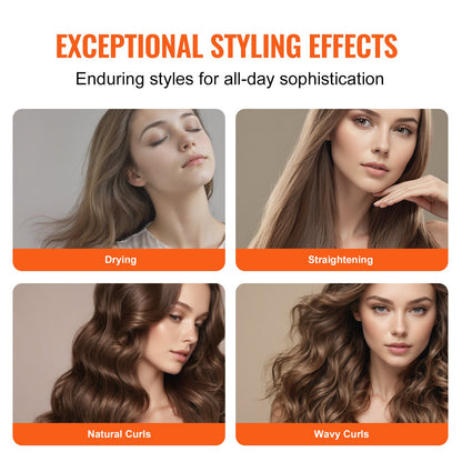 Hårtorkborste 4-i-1 professionell multihårstyler för torkning av curling