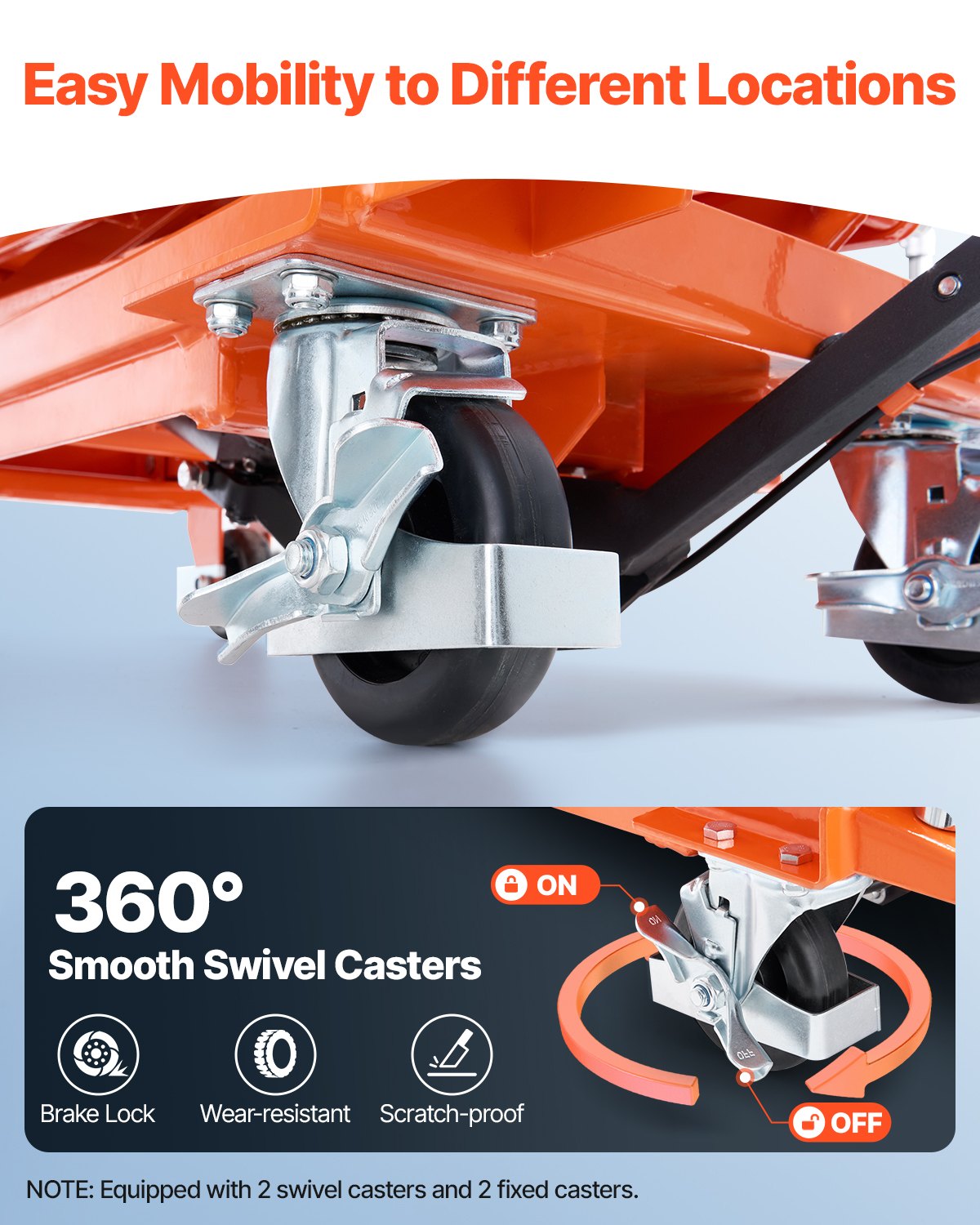 120 cm Hydraulischer Hubtisch Doppelscherenhubwagen 226,8 kg Rutschfest