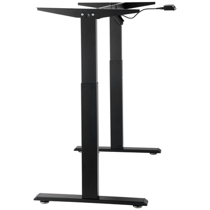Electric Standing Desk Frame Adjustable 70-117 cm H Black Workstation Base