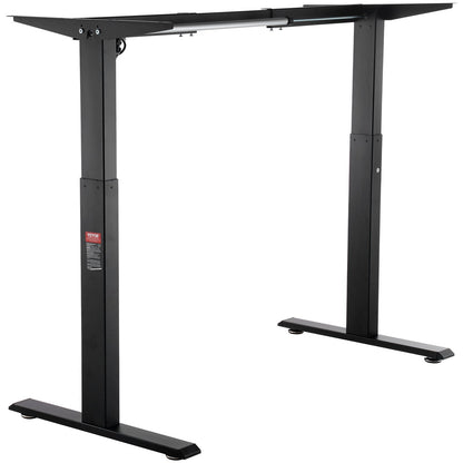 Electric Standing Desk Frame Adjustable 70-117 cm H Black Workstation Base