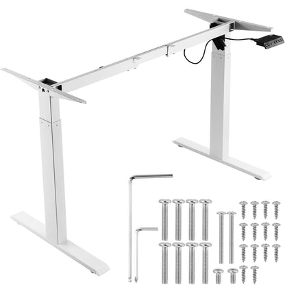 Electric Standing Desk Tripod Adjustable 70-117 cm H Workstation White