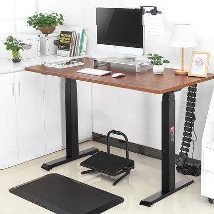 Standing Desk Frame Dual Motor, Adjustable 26"-50.8" Height & 43.3"-70.1" Length Electric Stand Up Computer Desk Legs, Ergonomic Workstation Base for Home Office 3 Positions (Black Frame Only)