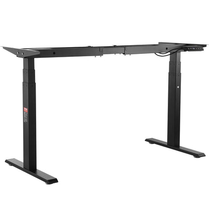 Standing Desk Frame Dual Motor, Adjustable 26"-50.8" Height & 43.3"-70.1" Length Electric Stand Up Computer Desk Legs, Ergonomic Workstation Base for Home Office 3 Positions (Black Frame Only)