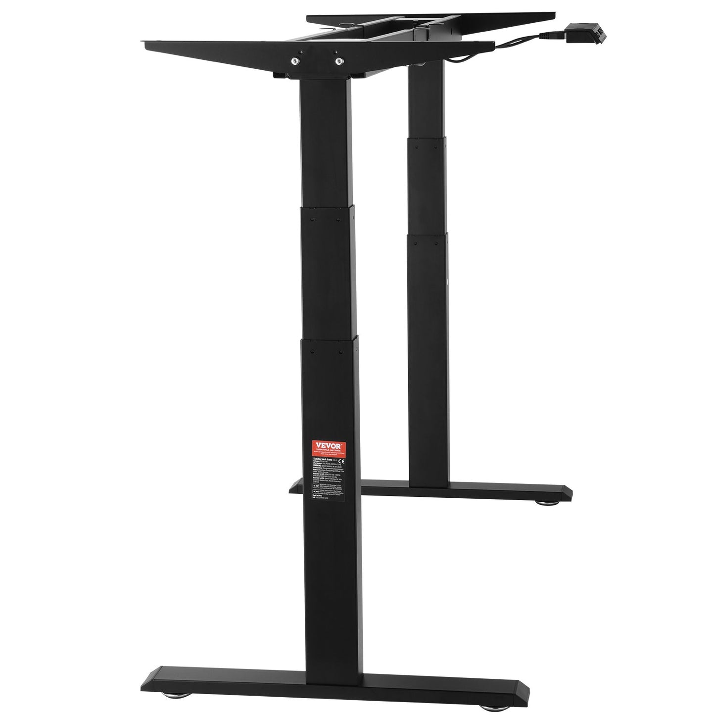 Electric Standing Desk Frame Dual Motor Adjustable 65-129 cm H Black