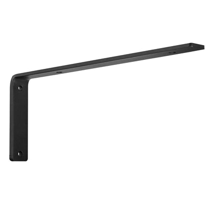 Regalhalterung, robuste schwebende Regalhalterungen, 25,4 x 15,2 cm, 4 Stück Regalhalterungen, 5 mm dicke, mattschwarze L-förmige Regalhalterung, Stahlregale mit 72,2 kg Tragkraft