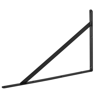 Regalhalterung, 12 x 8 Zoll, 10 Stück, robuste schwebende Regalhalterungen, Halterungen für Regale, 3 mm dickes, mattschwarzes Dreieckregal, Stahlregal mit 160 lbs Tragkraft