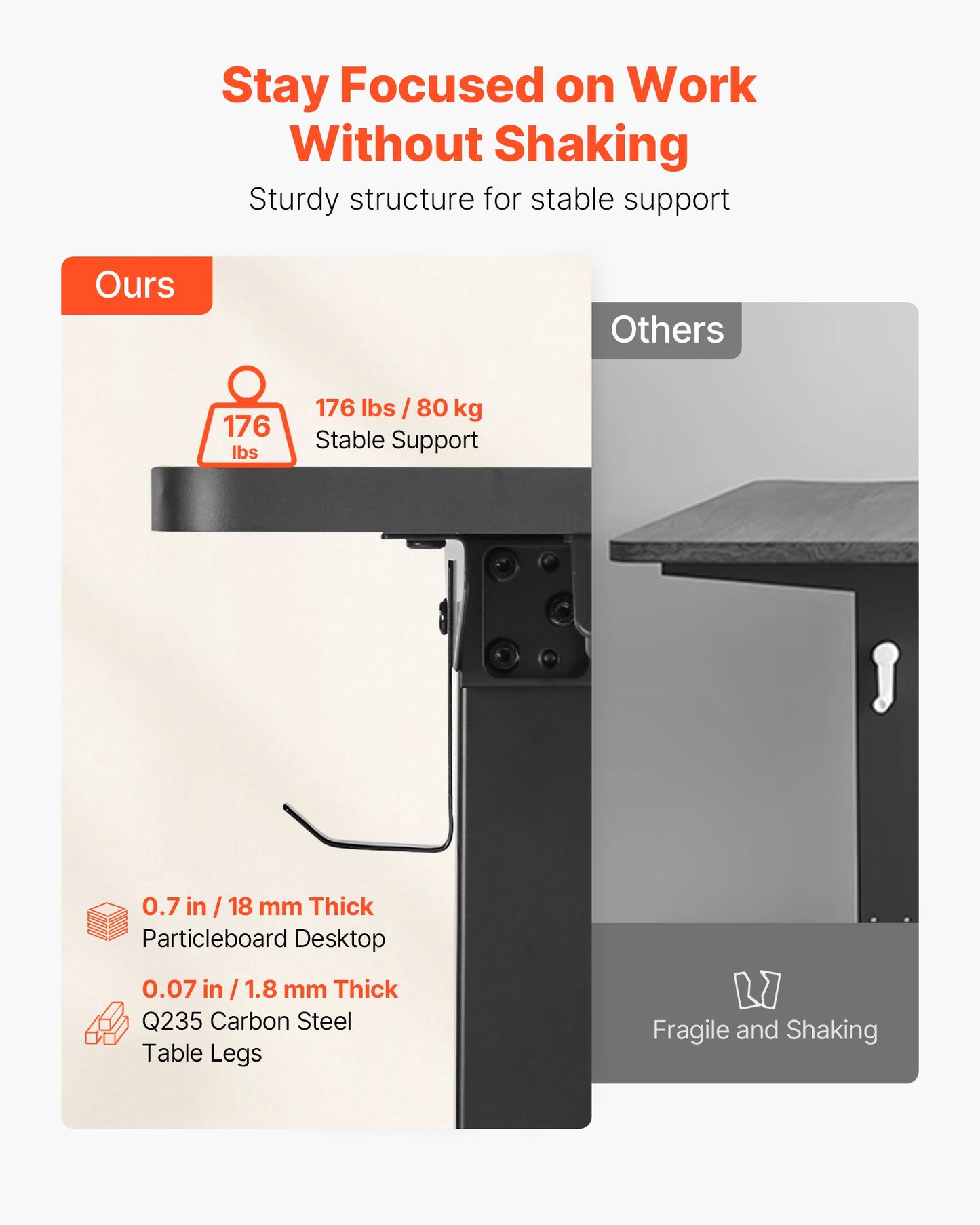 L Shaped Desk, Electric Adjustable Height Corner Gaming Desk with Dual Hooks and Wheels, Heavy Duty Carbon Steel L-Shaped Computer Table with Power Strip for Home Office, Easy to Assemble, Black