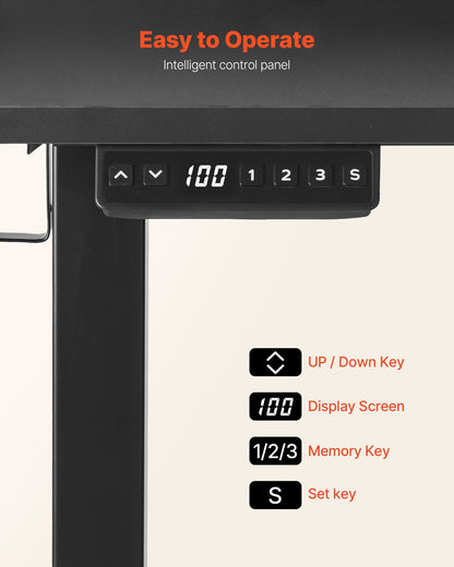 L Shaped Desk, Electric Adjustable Height Corner Gaming Desk with CPU Stands, Dual Hooks and Fabric Drawers, L-Shaped Computer Table with Power Strip for Home Office, Easy to Assemble, Black