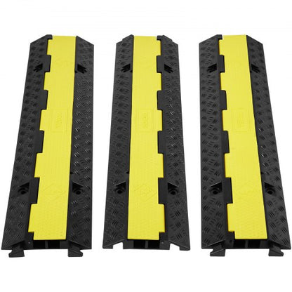 3 PCs Cable Protector Ramp 2 Channel 12000 lbs Load Wire Cable Cover Ramp