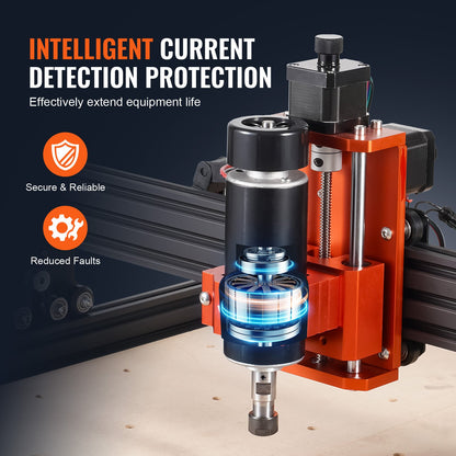 CNC Milling Machine, 400x400x60mm Work Area, 300W Engraving Machine, 3-Axis GRBL Control Wood Engraving Carving Milling Machine Kit 1200RPM with Offline Control for Wood, Acrylic, MDF, PVC, Plastic Foam