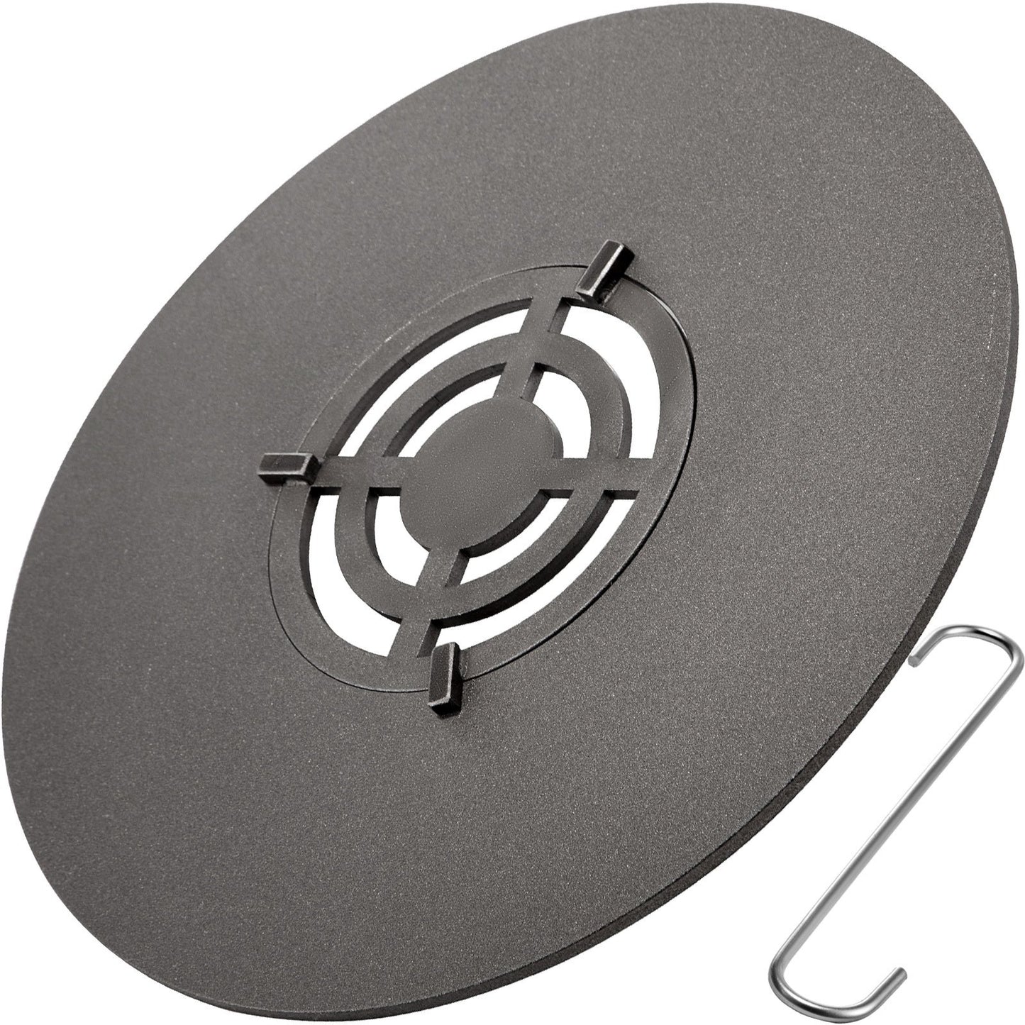 40" Replacement BBQ Grill Griddle Grate, Carbon Steel Griddle Grill with Center Grate, Easy Maintenance Grate Insert For 18 Inch Kettle BBQ, Griddle Grill Attachment for Round Grills, Burgers