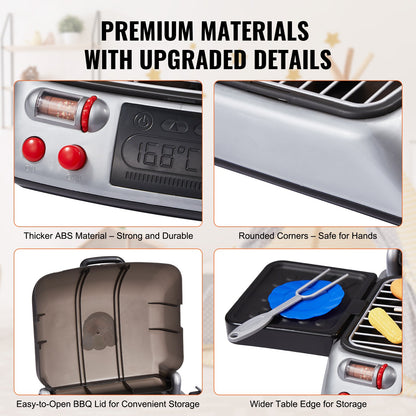 19 st Barn BBQ Grill Lekset Matlagningsgrill Leksaksset med rökljud