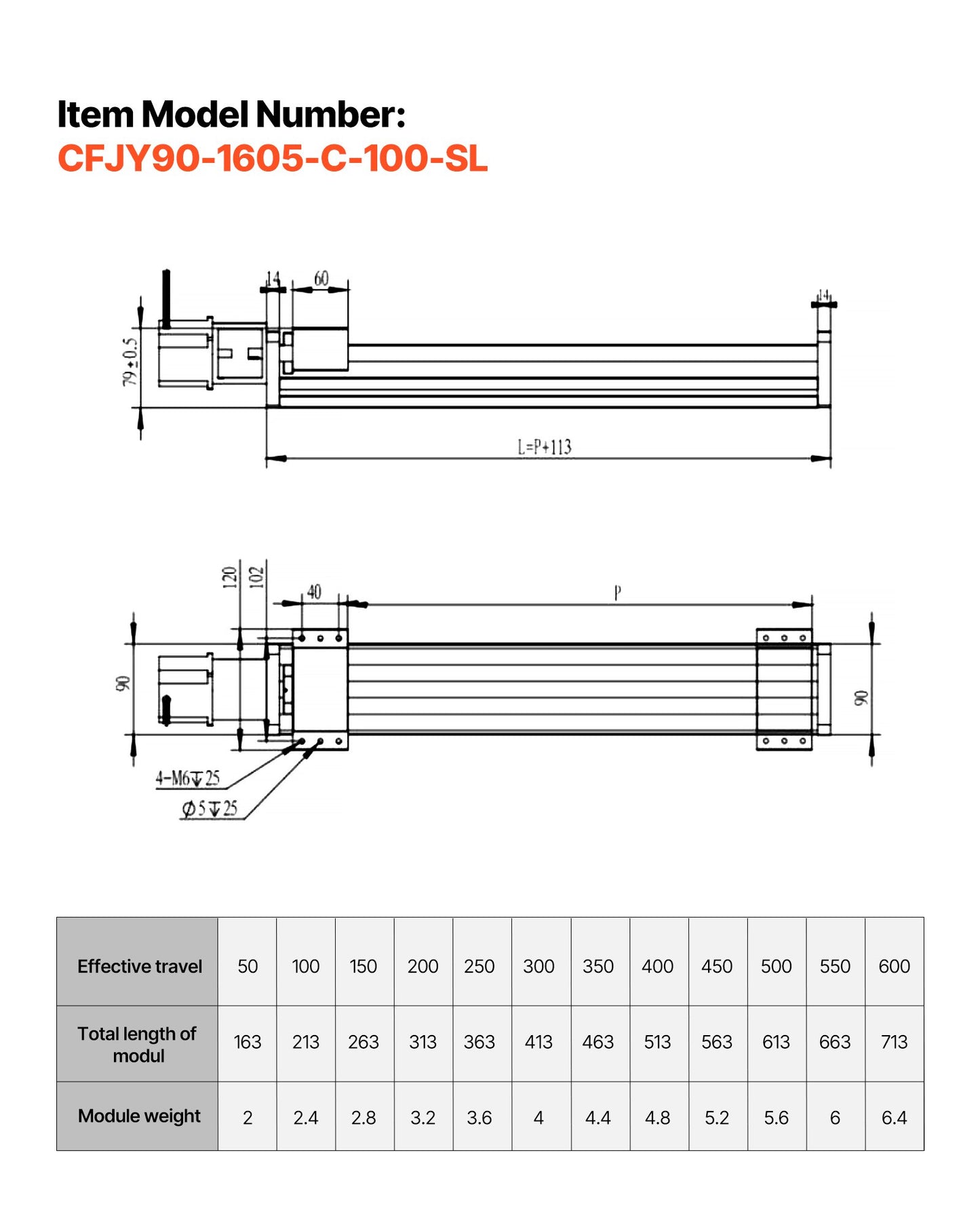 Linear Stage Actuator, 100 mm Effective Stroke, Ball Screw CNC Linear Motion Guide Rail, Double Optical Axis, C7 High-Precision, Bearing Slide Block, Manual Handwheel, for CNC Router X Y Z Axis