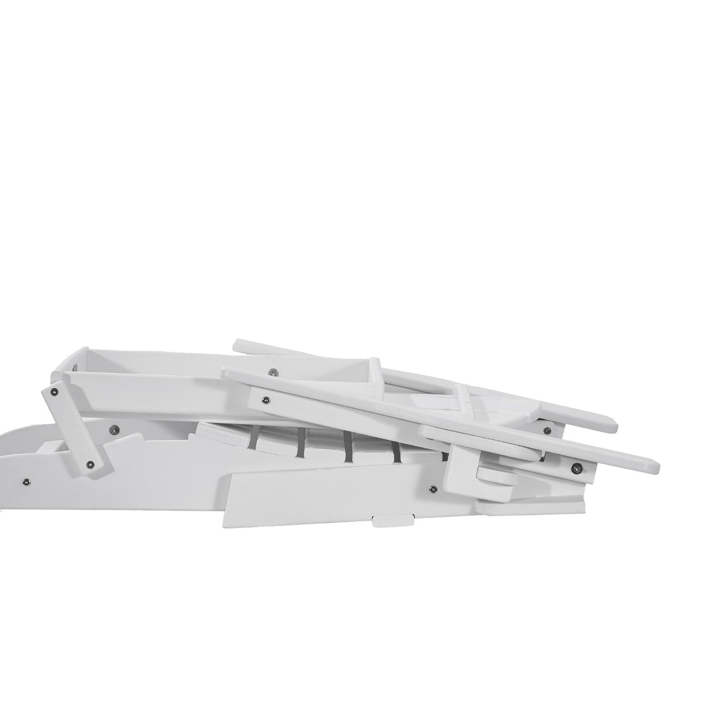 Adirondack Stol Plast Set med 2 All Weather Folding Fire Pit White