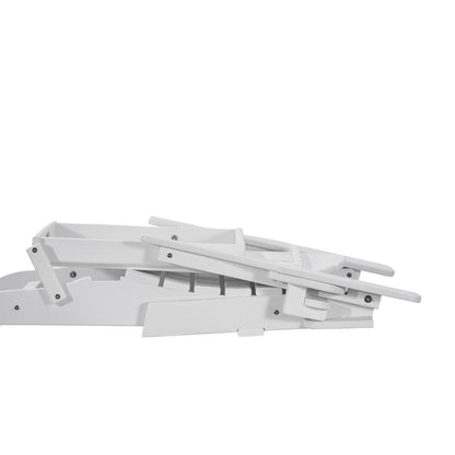 Adirondack Stol Plast Set med 2 All Weather Folding Fire Pit White