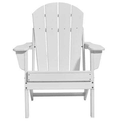 Adirondack Stol Plast Set med 2 All Weather Folding Fire Pit White