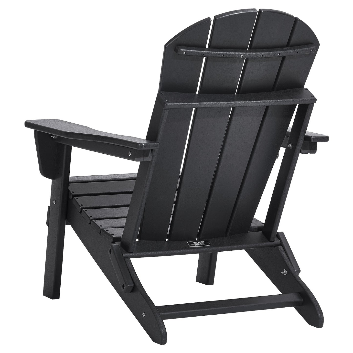 Adirondack Stuhl Kunststoff 2er Set Allwetter-Feuerstelle klappbar schwarz