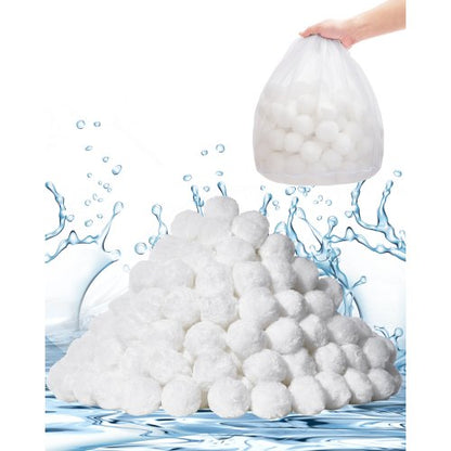 Pool Filter Balls for Sand Filter, 3.5 lbs, Filter Balls Replace Pool Filter Sand, Reusable Polyester Fiber Filter Media Balls with Wash Bag, for Swimming Pool Above Ground Pool Aquarium Tank